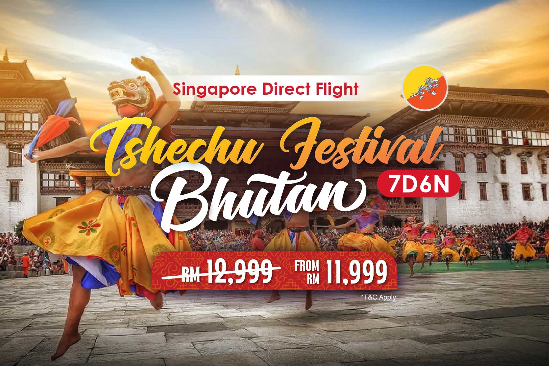 7D Bhutan Tshechu Festival Tour (Ex-Sin) - Bhutan from Malaysia