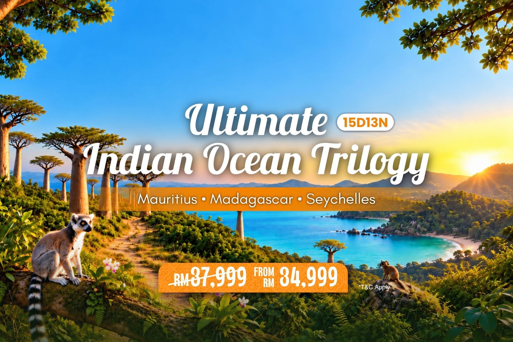 15D Mauritius, Madagascar & Seychelles Tour - India  tour image